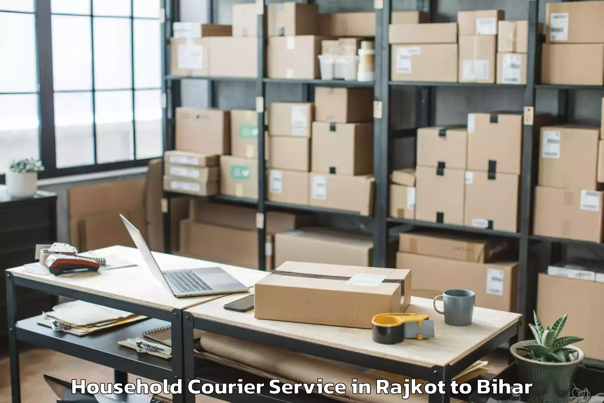 Reliable Rajkot to Laukahi Household Courier